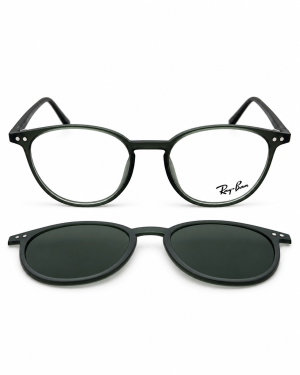 rayban TR round clip on polarized unisex